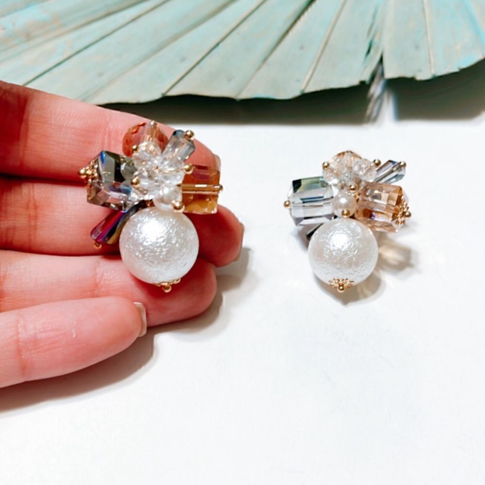 Flower statement earrings #26 - Picture 4 of 4